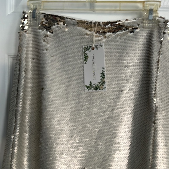 Skirt sequin, beige or gold color size 8 - Picture 2 of 2